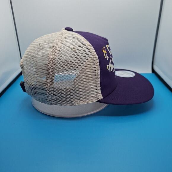 LSU Tigers Dad Hat Cap Strap Back Mesh Soft Flexible Bill Womens Purple - Picture 5 of 7